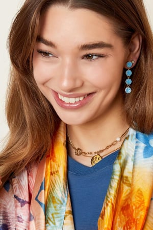 Smiley-Reihe Ohrstecker Weiß Kupfer h5 Bild3